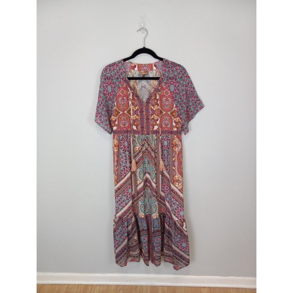Kachel Dresses & Skirts - Kachel Anthropologie Travi Printed Maxi Dress Size Small Petite